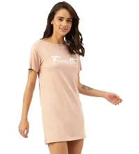 Freecultr Women's Twin Skin T-Shirt Dress | Half Sleeves Boat Neck Long T-Shirt Top | Knee Length T-Shirt - Pack of 2-thumb2