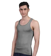 Freecultr Men's Twin Skin Bamboo Cotton Vest, Anti Microbial, Anti Odor, Breath tech Super Soft  Comfort Fit Inner wear (Pack of 2)-thumb3