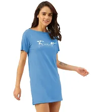 Freecultr Women's T-Shirt Knee Length Dress | Bamboo Coton T-Shirt Dress | Long T-Shirt Top - Pack of 1-thumb2