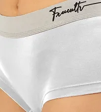 FREECULTR Women's Boxer Briefs, Ultra Soft Cult Waistband, No-Chaffing Micromodal Underwear, 100% Try on Guarantee, Made in India Cloud White-thumb4