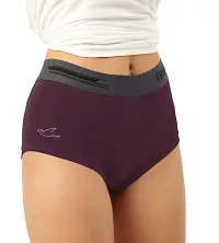 FREECULTR Antibacterial Micro Modal Boxer Brief for Women | Panty | Boxer for Girls- Pack of 1 (Sangria Wine)-thumb1