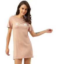 Freecultr Women's Twin Skin T-Shirt Dress | Half Sleeves Boat Neck Long T-Shirt Top | Knee Length T-Shirt - Pack of 2-thumb4