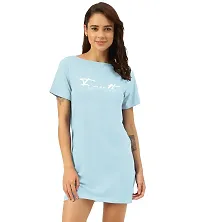 Freecultr Women's Twin Skin T-Shirt Dress | Half Sleeves Boat Neck Long T-Shirt Top | Knee Length T-Shirt - Pack of 2-thumb1