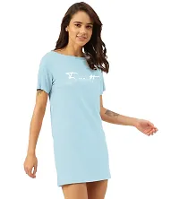 Freecultr Women's Twin Skin Bamboo Cotton T-Shirt Dress | Half Sleeves Long T-Shirt Top | Knee Length T-Shirt - Pack of 2-thumb2