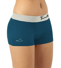 FREECULTR Women's Cotton Blend Boyshorts (Pack of 2) (FC-WMN-CT-BSRT-B-MB-CW-02_L_Midnight Blue, Cloud White_L)-thumb3