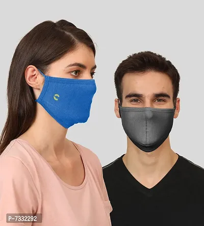 FREECULTR Unisex Bamboo Cloth Mask Anti Microbial Super Soft  Comfort Fit Headbound Fashionable Face Mask for Dust Protection-thumb2