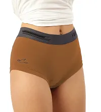 FREECULTR Antibacterial Micro Modal Boxer Brief for Women | Panty | Boxer for Girls- Pack of 1 (Bourbon Yellow)-thumb1