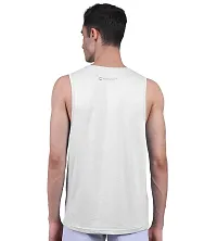 Freecultr Men's Twin Skin Bamboo Cotton Active Vest, Anti Microbial, Anti Odor, Breath tech Super Soft  Comfort Fit Inner wear (Pack of 1) White-thumb3