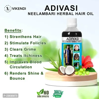 Aadivasi Neelambari Oilanic Herbal Hair Oil Strengthening and Volumised Hair 125 Ml Pack Of 2-thumb3