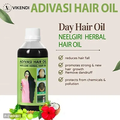 Classic Aadivasi Neelgiri Hair Oil For Long/Shiny andSilky Hair 125 Ml Pack Of 2-thumb3