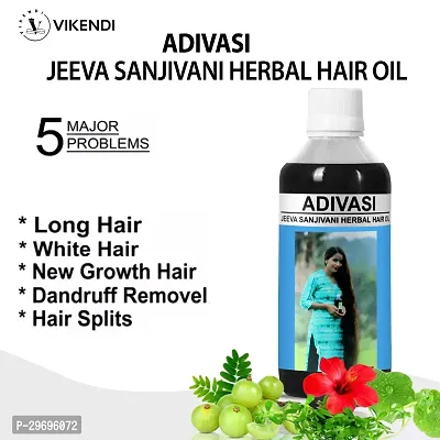 Classic Aadivasi Jeeva Sanjivani Oilanic Herbal Hair Oil Strengthening and Volumised Hair 125 Ml Pack Of 1-thumb0