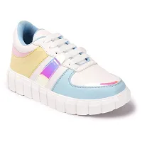 Elegant feet Comfotable Lightweight Casual White  Sky Blue Sneaker for Women/Girls-thumb3