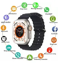 Amoled T800 Smartwatch withBluetooth Make/Recieve Call,Send/Recieve SMS, Social Media Alert, Heartrate  Step Tracking-thumb1
