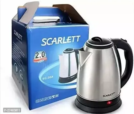 Electric Kettle Extra Large ,1.8L Double Wall 100% Stainless Steel BPA-Free,used for boiling Water, making tea and coffee, instant noodles, soup etc. 1500 Watt, 1 Year Warranty, Black, Pack of 01