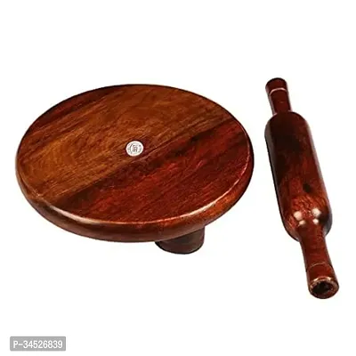 Wooden Chakla Belan for Kitchen Combo || Rolling Pin and Chakla || Roti Maker/Phulka Chapati Maker/Wooden Rolling Pin-thumb0