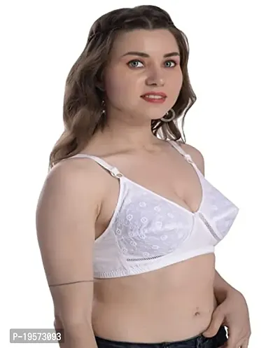 Soft Beauty Bra by SS Enterprises | Women's Perfecto Plus Size Soft Cotton Full Cup Everyday Non-Padded Aria Chicken Bra-thumb2