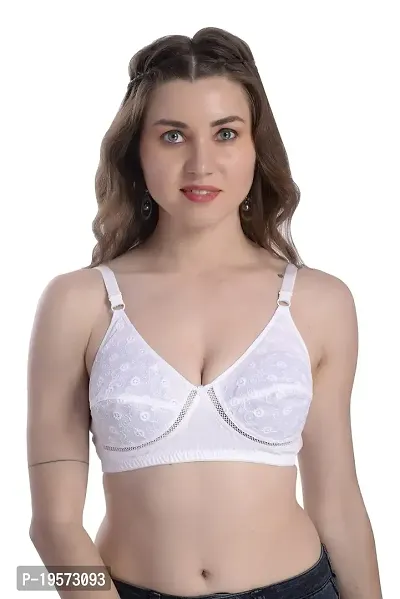 Soft Beauty Bra by SS Enterprises | Women's Perfecto Plus Size Soft Cotton Full Cup Everyday Non-Padded Aria Chicken Bra