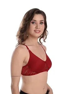 Soft Beauty Bra by SS Enterprises | Passion Net Design Seamless Light Padded Cotton LycraWomen's Bra-thumb3