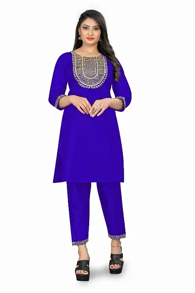 Silk Kurta With Bottom Wear Set