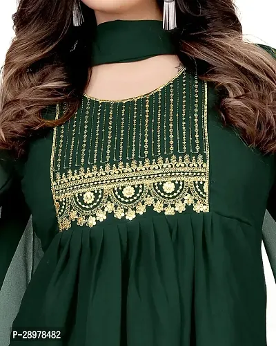 Fancy Georgette Kurtas With Dupatta For Women-thumb4