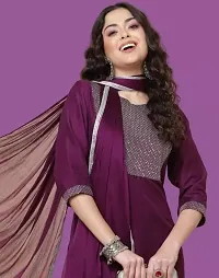 Fancy Roman Silk Kurta Bottom And Dupatta Set For Women-thumb1