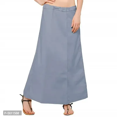 Womenrsquo;s Cotton Petticoat with Interlock Thread Stitching (Free Size, Grey)-thumb0
