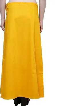 Women’s Cotton Petticoat with Interlock Thread Stitching (Free Size, Turmeric Yellow)-thumb1