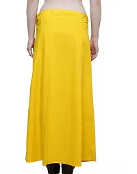 Women’s Cotton Petticoat with Interlock Thread Stitching (Free Size, Yellow)-thumb1