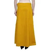 Women’s Cotton Petticoat with Interlock Thread Stitching (Free Size, Mustard Yellow)-thumb1