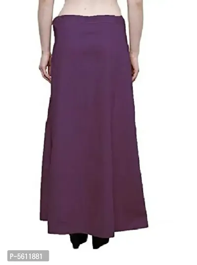 Women’s Cotton Petticoat with Interlock Thread Stitching (Free Size, Dark Purple)-thumb2