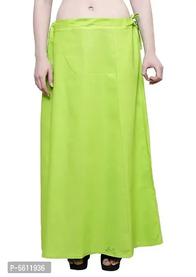 Women’s Cotton Petticoat with Interlock Thread Stitching (Free Size, Parrot Green)-thumb0