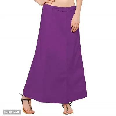 Women’s Cotton Petticoat with Interlock Thread Stitching (Free Size, Purple)-thumb0