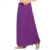 Women’s Cotton Petticoat with Interlock Thread Stitching (Free Size, Purple)-thumb2