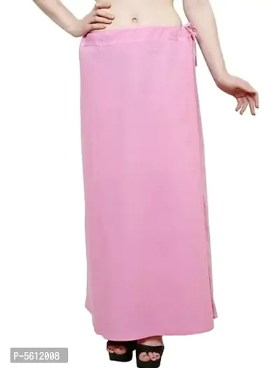 Womenrsquo;s Cotton Petticoat with Interlock Thread Stitching (Free Size, Baby Pink)
