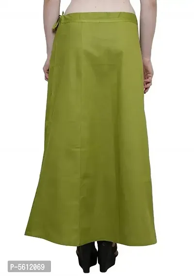 Women’s Cotton Petticoat with Interlock Thread Stitching (Free Size, Mehendi Green)-thumb2