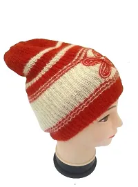 Women Winter Woolen Cap (Pack of 1) Red Color-thumb2