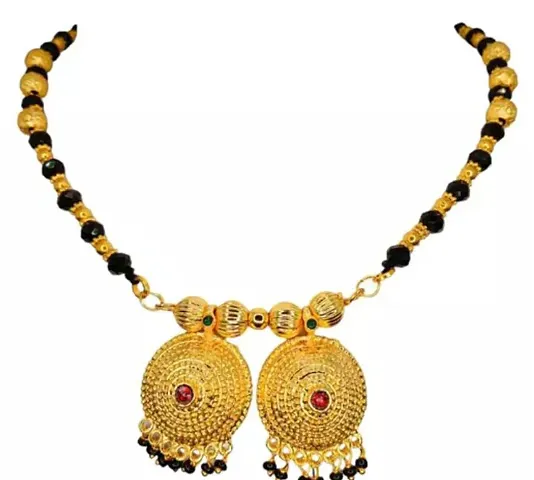 Traditional Fashionable Womens Long Cristal Moti Maharashtrian Vati Mangalsutra