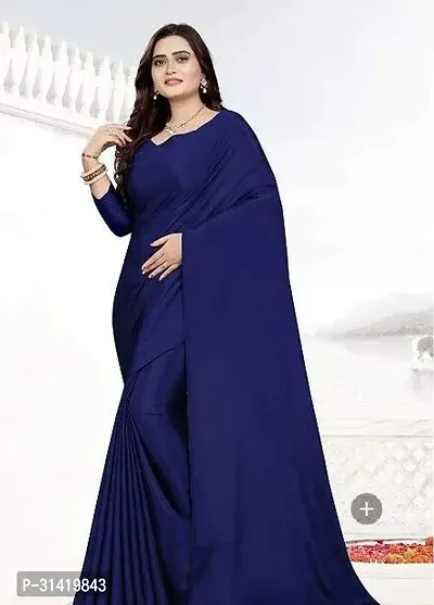 Beautiful Lycra Saree Without Blouse Piece For Women-thumb0