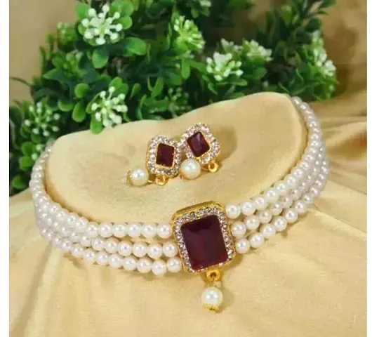 Alloy Kundan Pearl Jewellery Sets