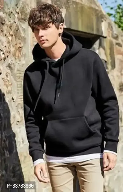 Stylish Wool Blend Hoodie for Men-thumb0