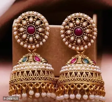 Stylish  Alloy  Jhumkas Earrings For Women-thumb0