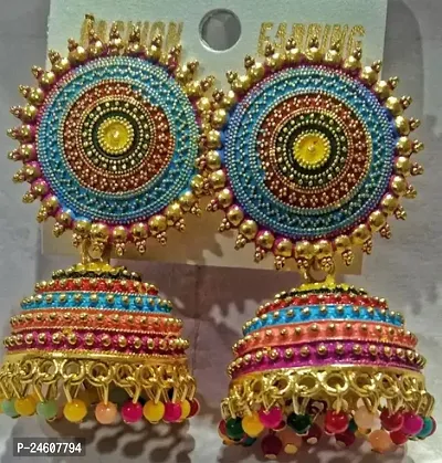 Stylish  Alloy  Jhumkas Earrings For Women-thumb0