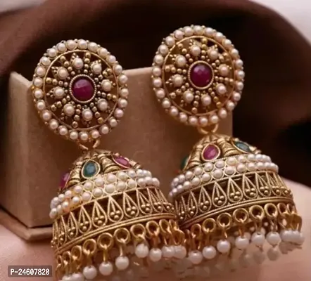 Stylish  Alloy  Jhumkas Earrings For Women