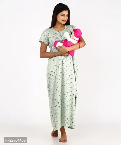 Classic Cotton Printed Maternity Night Gowns