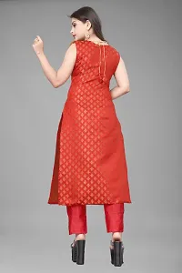 Fancy Jacquard Kurta Set For Women-thumb3