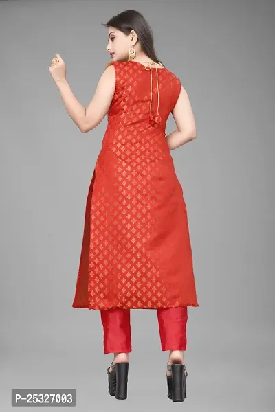 Fancy Jacquard Kurta Set For Women-thumb4