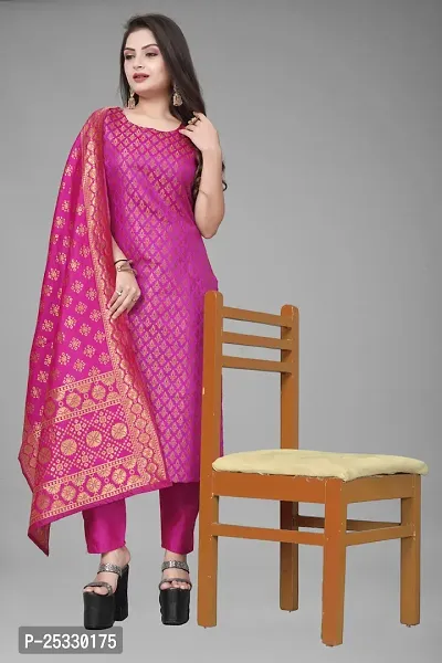 Fancy Jacquard Kurta Set For Women-thumb0