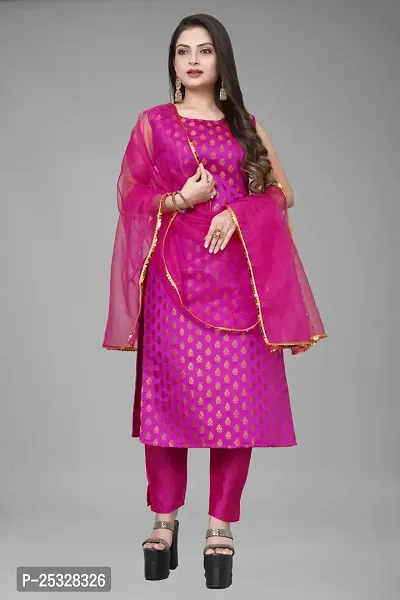 Fancy Jacquard Kurta Set For Women