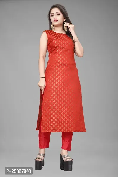 Fancy Jacquard Kurta Set For Women-thumb2