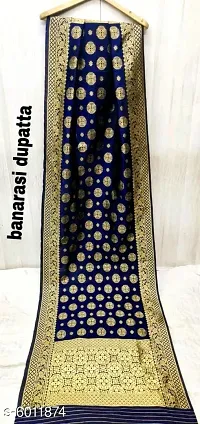 Designer Silk Unstitched Dress Material Top With Bottom Wear And Dupatta Set for Women-thumb3